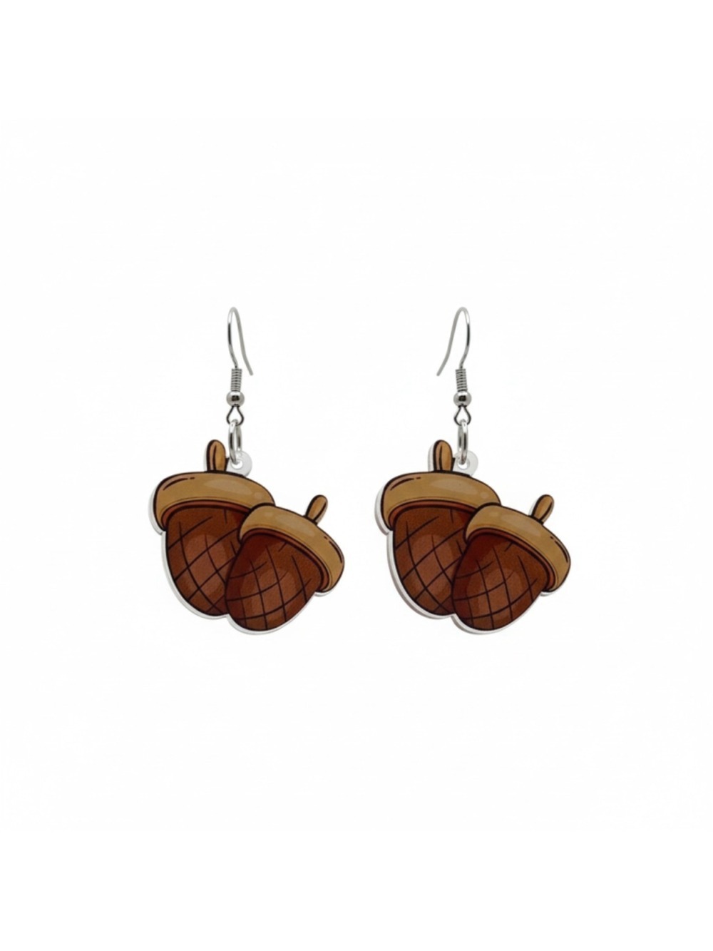 Acorn Dangle Earrings Fall Autumn Woodland Acrylic NWOT